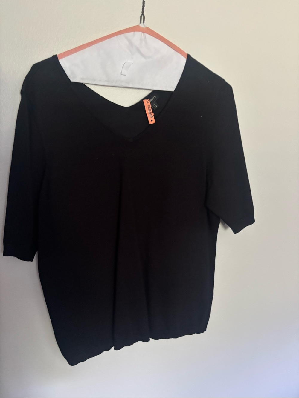 Talbots Black V-Neck Short Sleeve Top
